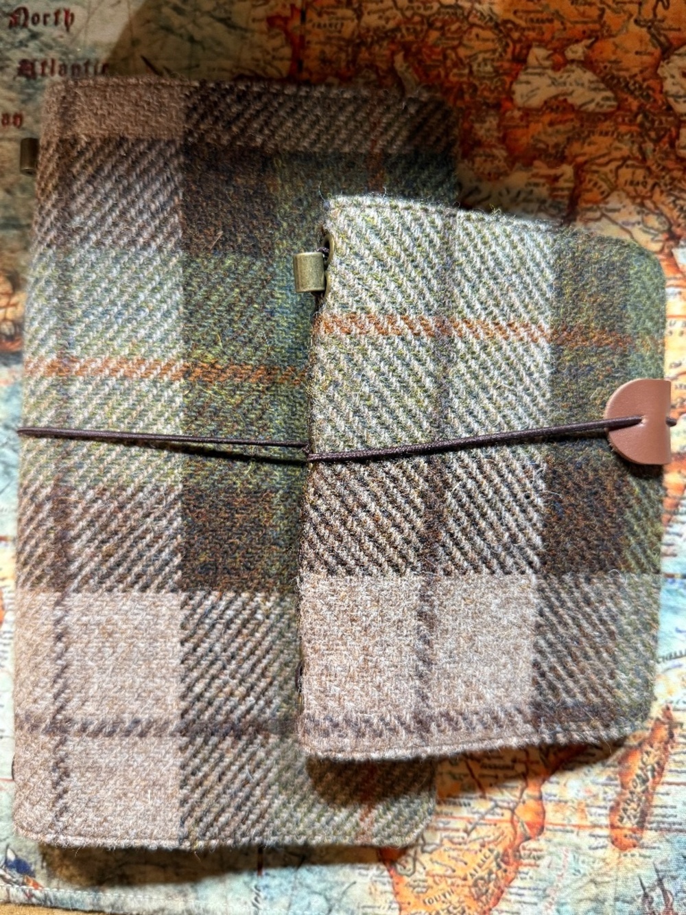 Harris Tweed Set - Regular and Passport Size Travelers Notebook Covers